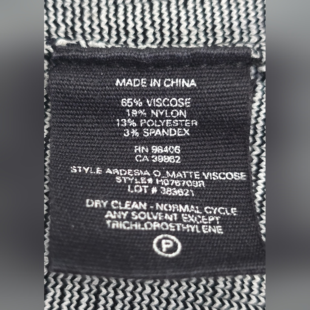 Theory Gray Ribbed Matte Viscose Long Sleeve Sweater Dress Size M Midi Office - Picture 7 of 7